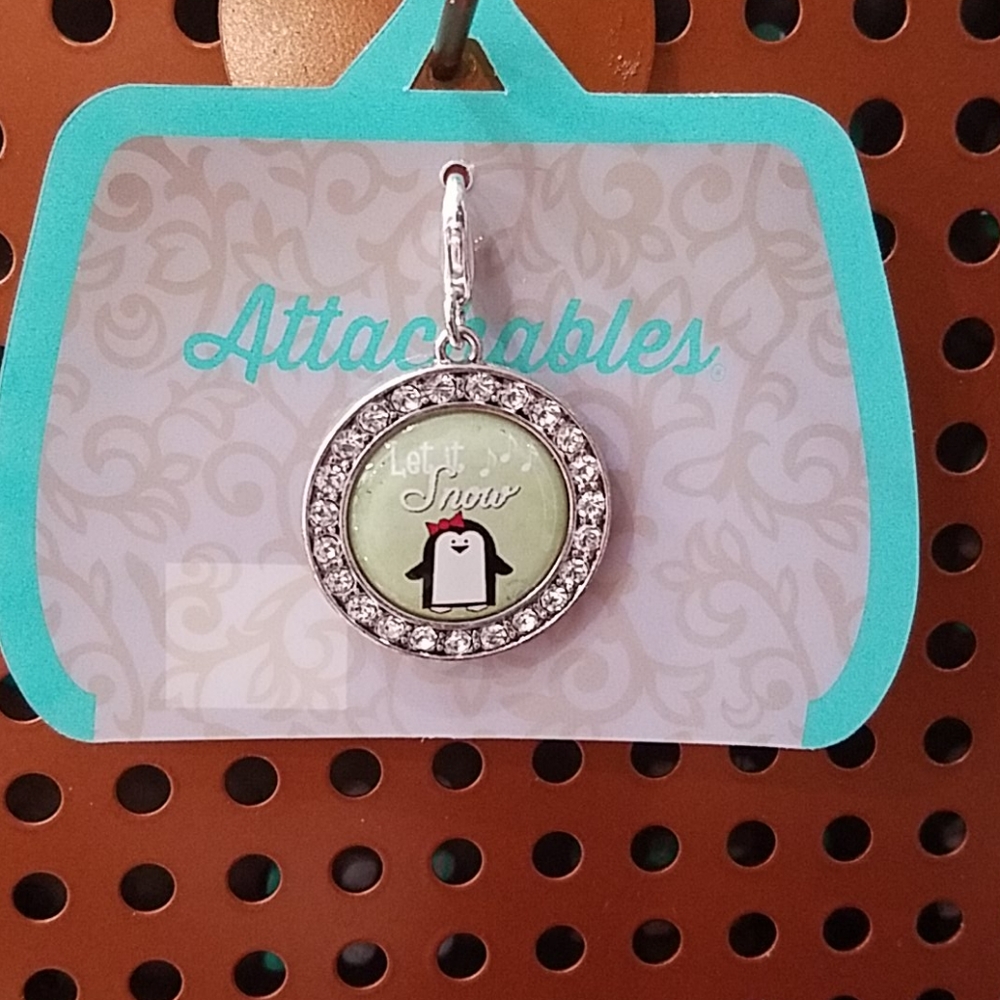 Let it snow penguin purse charm